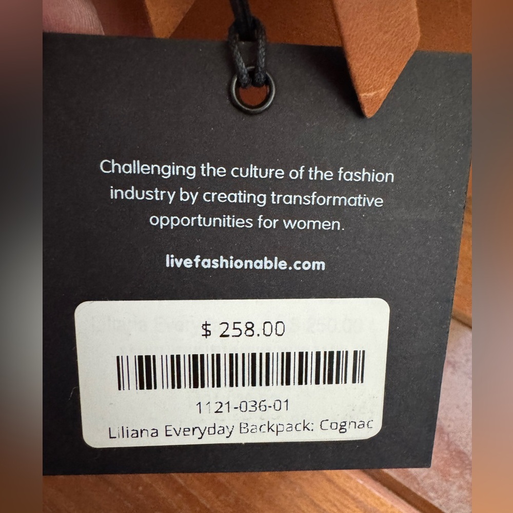 Able Tan Leather Backpack - image 4